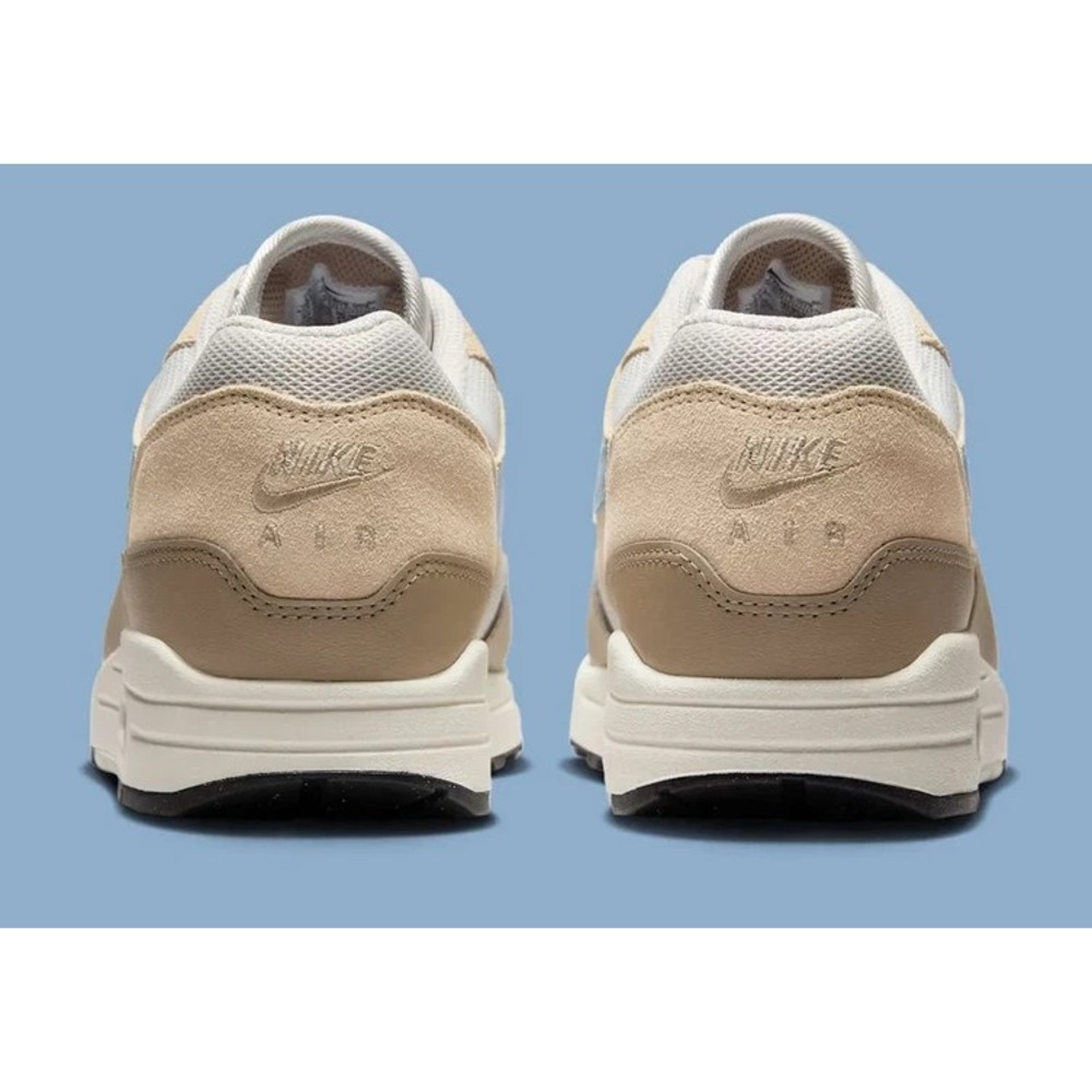 Mens Size 10 - Nike Air Max 1 Essential Light Bone Psychic Blue Running Shoes - Picture 5 of 8